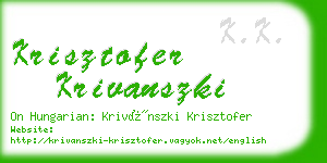 krisztofer krivanszki business card